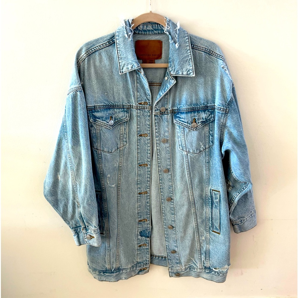 American Eagle Oversized Boyfriend Denim Jacket